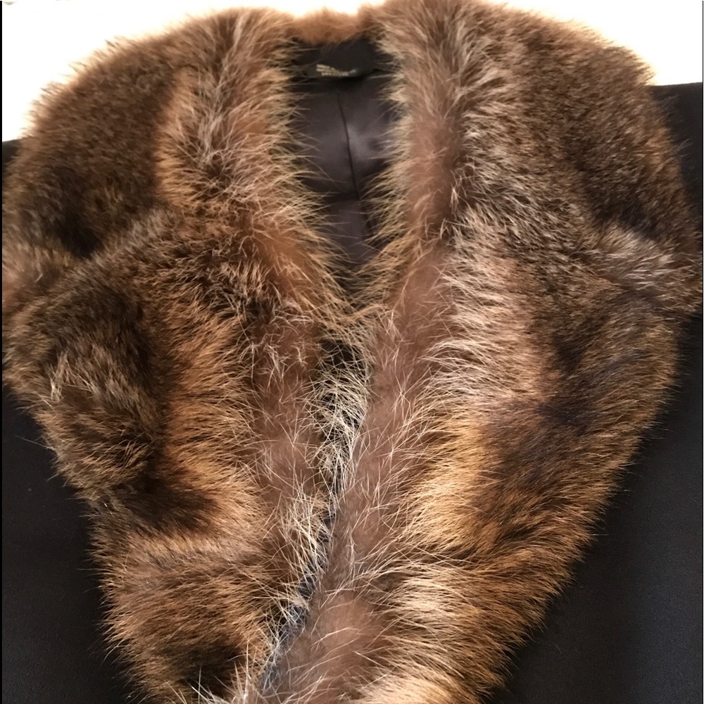 MEN’S HARVE BENARD WOOL AND FUR TOPCOAT